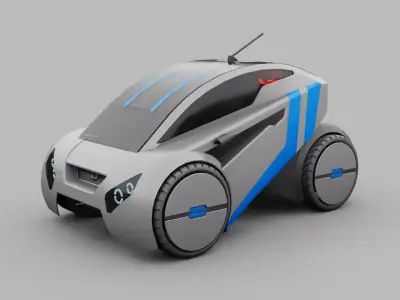 sci-fi city car 3D model