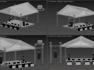 Escenario para conciertos   Low-poly 3D model