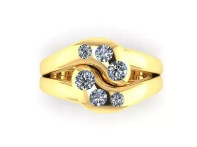 Diamond Knot Ring 3D print model