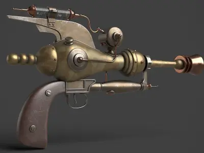 Fantasy Gun 07 Low-poly 3D model