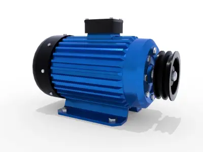 Electric Motor 2 Low-poly 3D model