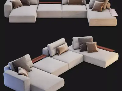 Saba Italia - My Taos Modular Sofa Collection 3D model
