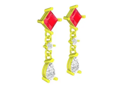 5921 luxury hongkong diamond earrings 3D print model