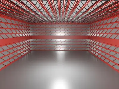  Hangar Interior Low-poly 3D model purchase