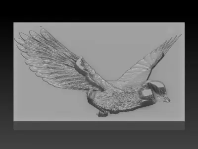 Birdd plate with two holes 3D print model