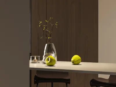 Modern Apartment 3D Model with CAD Drawings 3D model