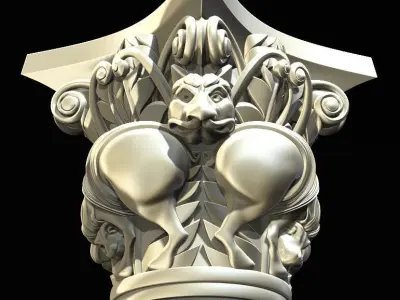 CAPITAL of the Lions FROM  Basilique Saint-Sernin de Toulouse  3D print model