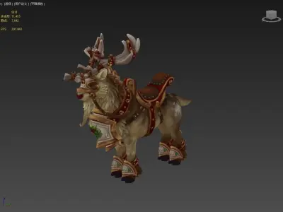 Reindeer Low-poly 3D model