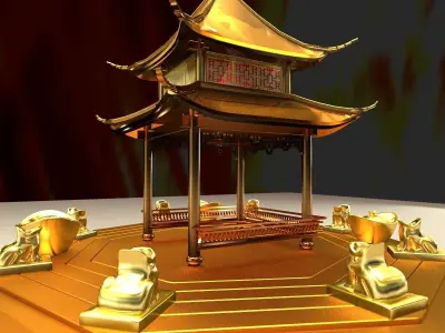 Chinee pavilion 3D model