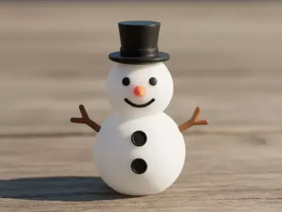 snowman 3D print model