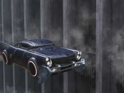 Futuristic flying car 3 3D model