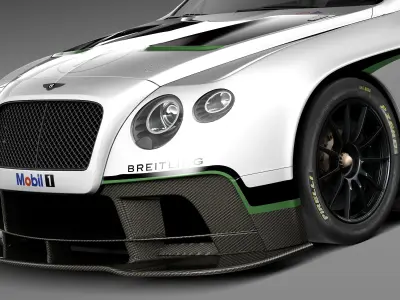 Bentley Continental GT3 2014 Race Car 3D model
