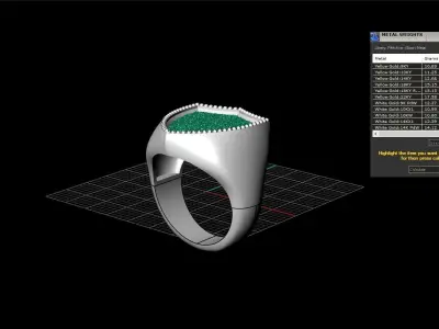 shield man  signet ring model 584 3D print model