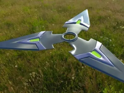 overwatch genji shuriken Free 3D model