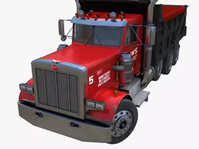 Industrial Dump truck Low-poly 3D model