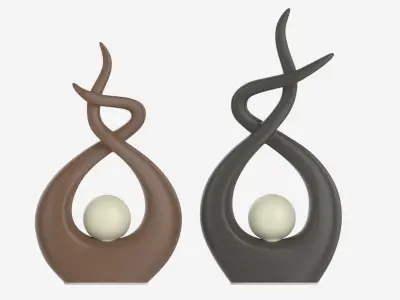 Ceramic Abstract Figurines 3D model