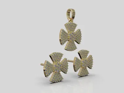 Lightweight earring necklace pendant model 913 3D print model