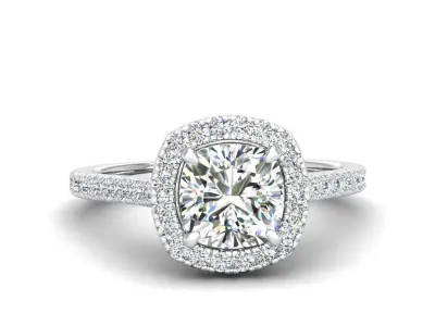 Engagement ring Mia qushion 3D print model