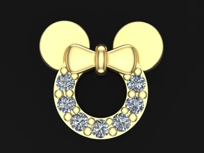 mickey mouse earring 3D print model