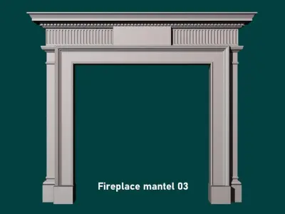 Georgian style fireplaces series No3 3D model