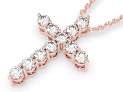 Luxury Diamonds Cross   3D print model