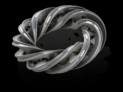 spiralhole spiral ring 3D print model