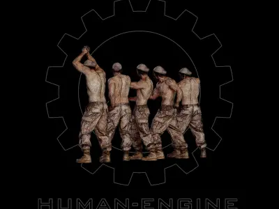 Male Scan - Victor Knife Poses Bundle 3D model