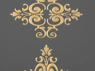 OrnamentVol01 three ornate designs Free 3D model