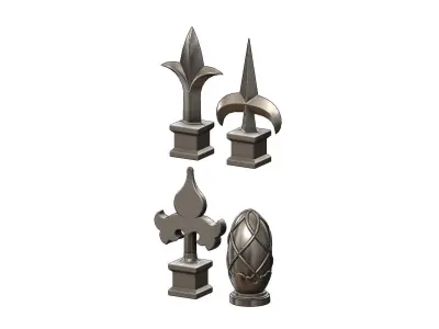 Cast iron spears designs 3D print model