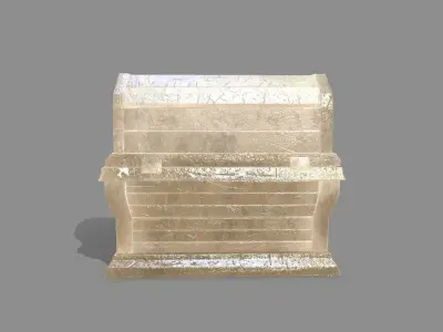 Chest stone statue Low-poly 3D model
