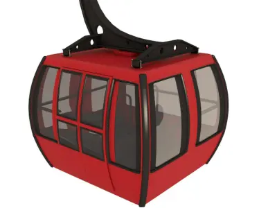 Ski Lift Gondola 3D model