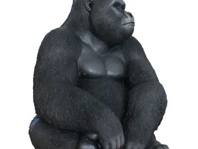 Deco Figurine Monkey Gorilla Side XL  3D model