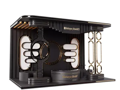 Futuristic Luxury Exhibition Booth 3D Event Stand Design   3D model