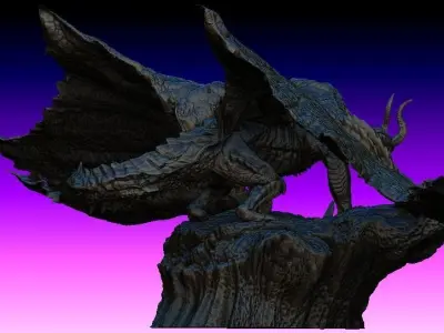 monster Hunter Gore Megala statue 3D model