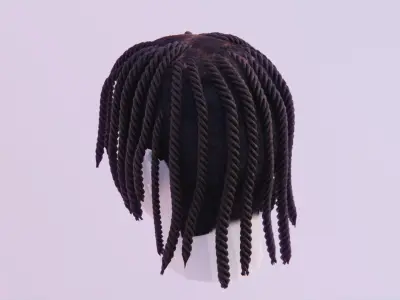 Polo G Dread Braids Low-poly 3D model