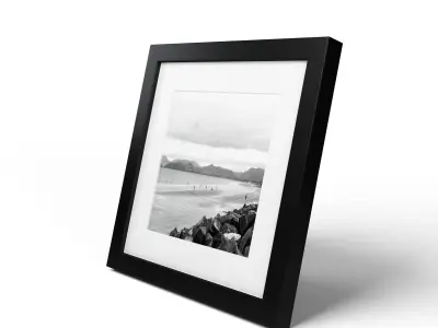 Modern Picture Frame - Seaside Photo 3D model