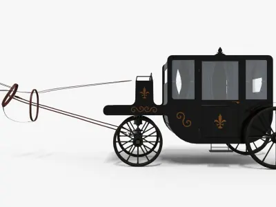 Carriage - Dracula   Low-poly 3D model