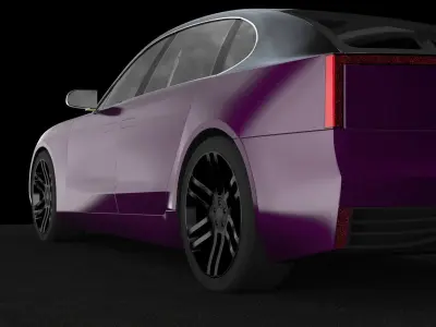 Generic Electric Sedan Bestia purple 3D model