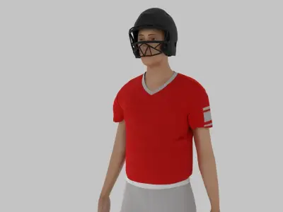 American Football Player  Low-poly 3D model buy