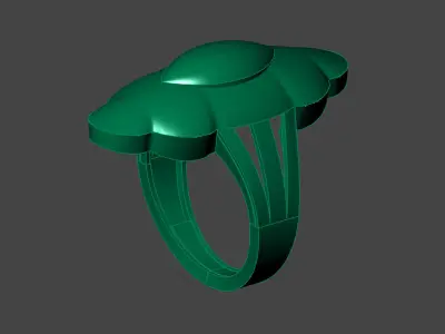 Plain Ring Women Ready STL 3DM Models Womens Rings 3D models 3D print model 60