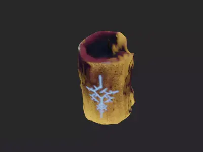 Stylized Ceremonial Candle Low-poly 3D model