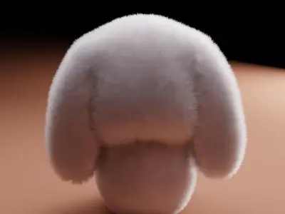 Bunny Plushie Low-poly 3D model