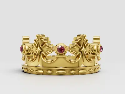 crown ring dseign 3D printable model  3D print model