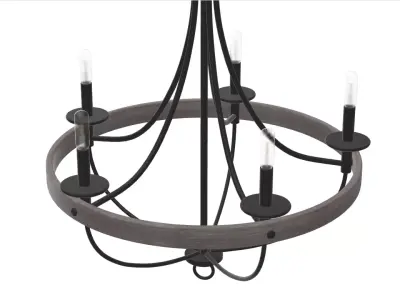 Urban Ambiance Modern Luxury Chandelier Low-poly 3D model