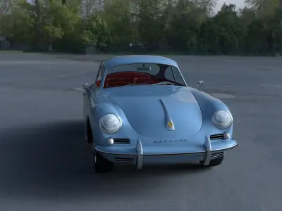 Porsche 356 HDRI 3D model