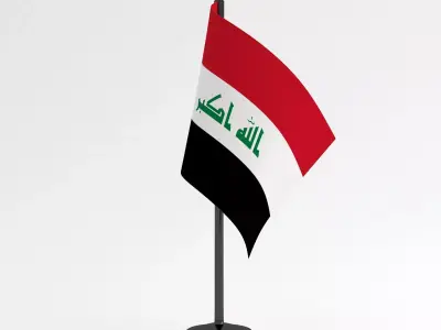 Table Flag Iraq 3D model