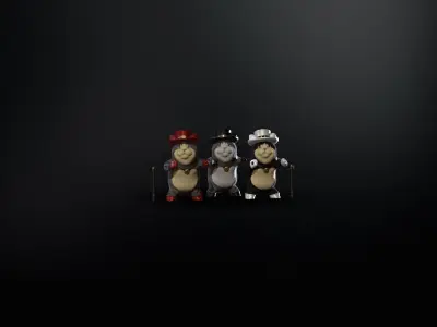 CatGel Low-poly 3D model