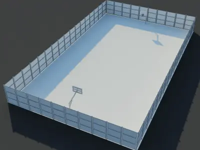 Set sport playground Low-poly 3D model