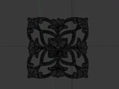 Classic decor ornament v-3D model 49 3D model