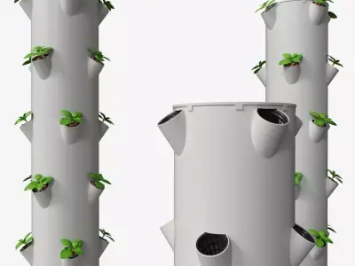 3D Aeroponics tower 3D model